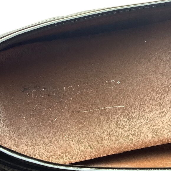 Donald J Pliner Viky Glossy Black Patent Leather Loafers Metal Bit Men Size 11 main image 4